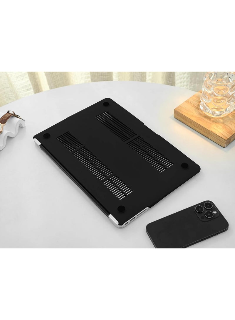 Woven Leather Hard Case for MacBook Pro 13 Inch (Models 2016 2017 2018 2019 2020 & M1 2020),Compatible with A1708 A1706 A1989 A2159 A2251 A2289 A2338, Slim Scratch Resistant Laptop Cover (Black) - Image 2